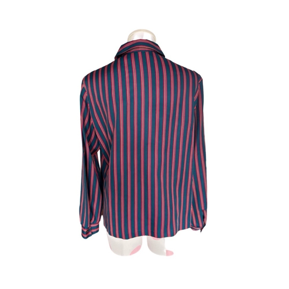 Vintage 70's Lady Arrow Striped Button Down - Blue/red - Medium - Picture 2 of 7